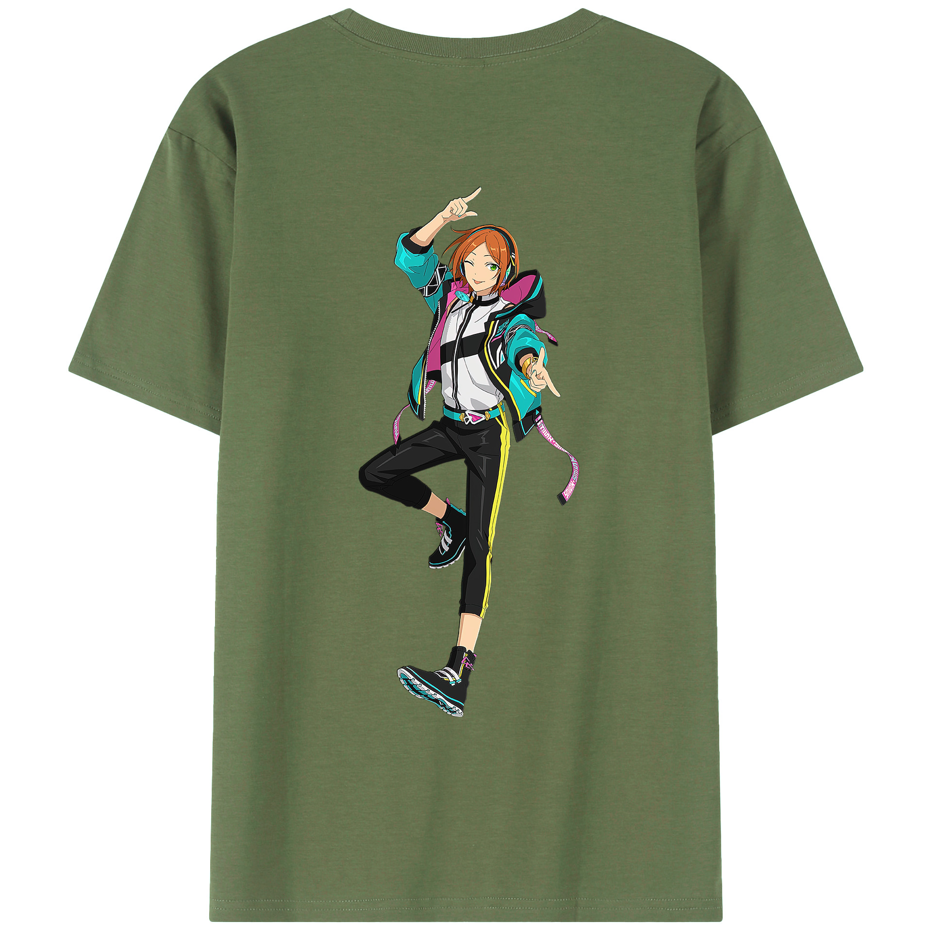 （画像用） あんさんぶるスターズ! Ensemble Stars 綿100％ メンズ半袖Tシャツ（バックプリント） 通気性